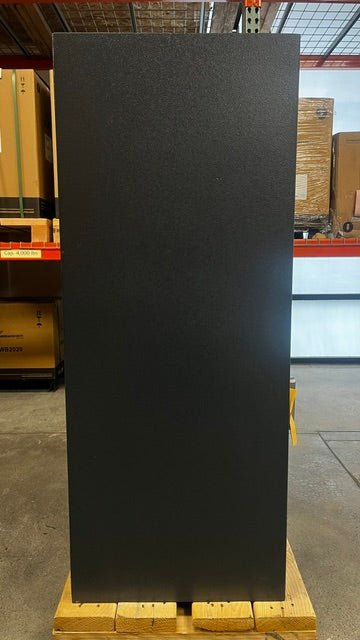 View of the left side of the safe. 
