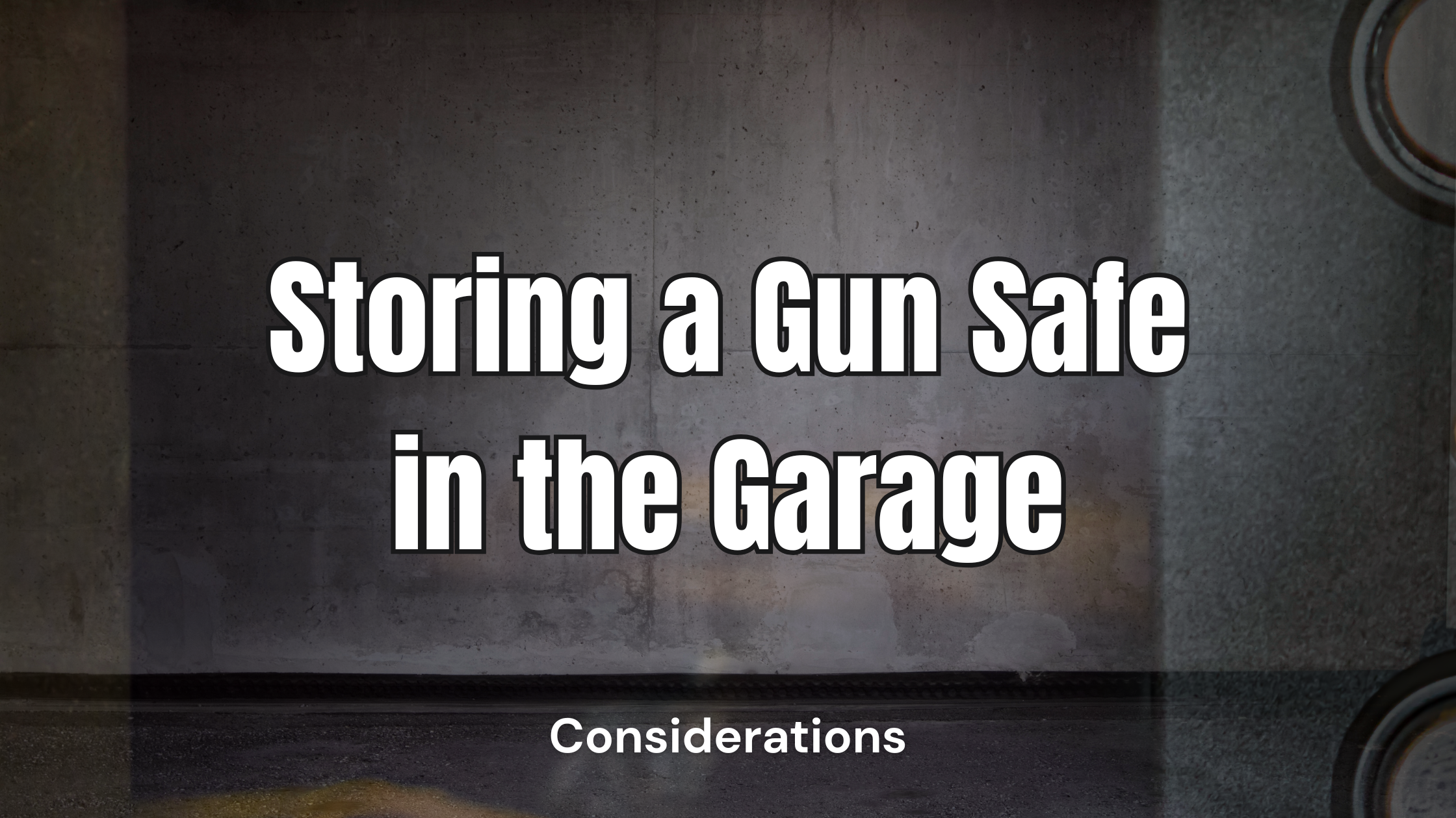 Gun safe in garage