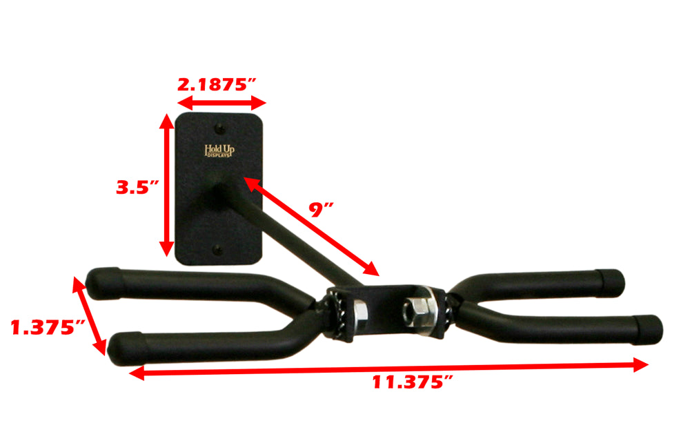 Hold Up Displays Twin Limb Bow Holder - HD11 Dimensions