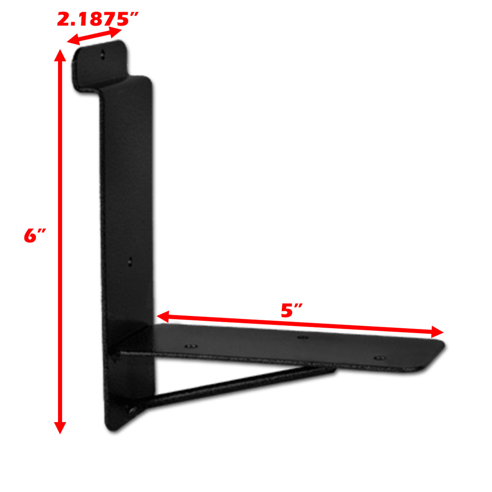 Hold Up Displays Slatwall Shelf Bracket 5" - HD27-5-SW Dimensions