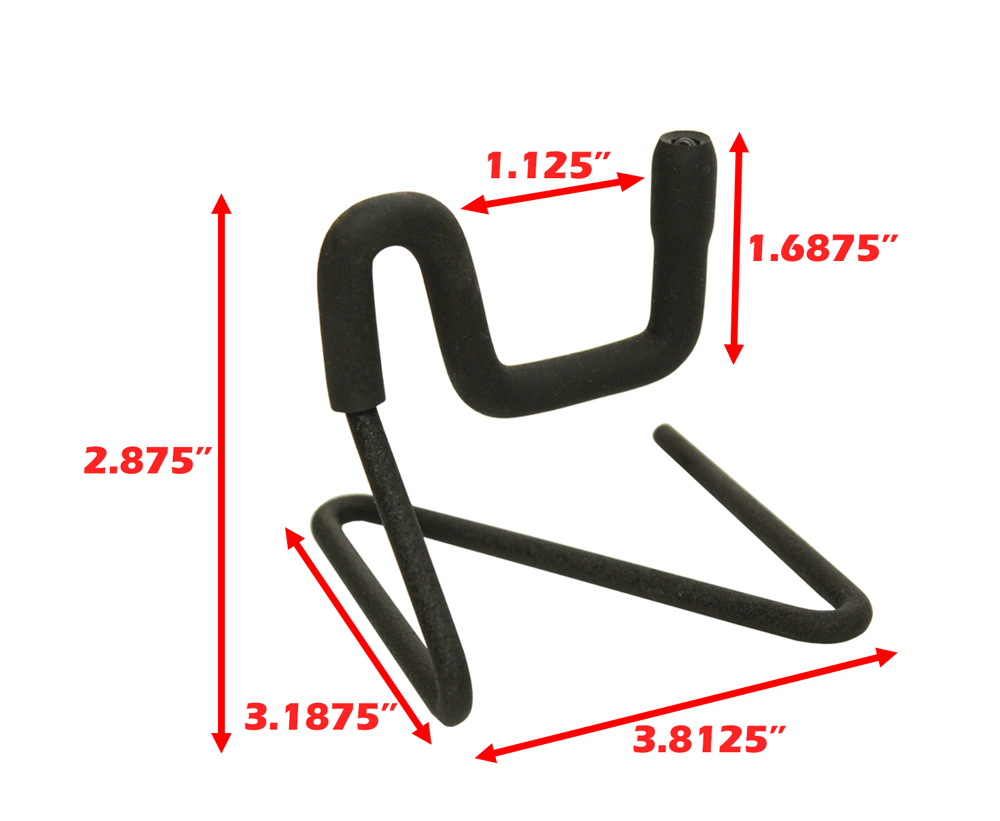 Hold Up Displays Single Pistol Holder HD47 Dimensions