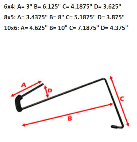 Hold Up Displays In Barrel Countertop Pistol Holder HD51 Dimensions