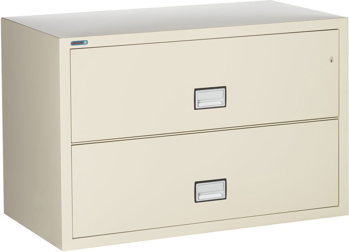 Phoenix Safe LAT2W44 44&quot; 2 Drawer Lateral Size Fire File Cabinet Putty