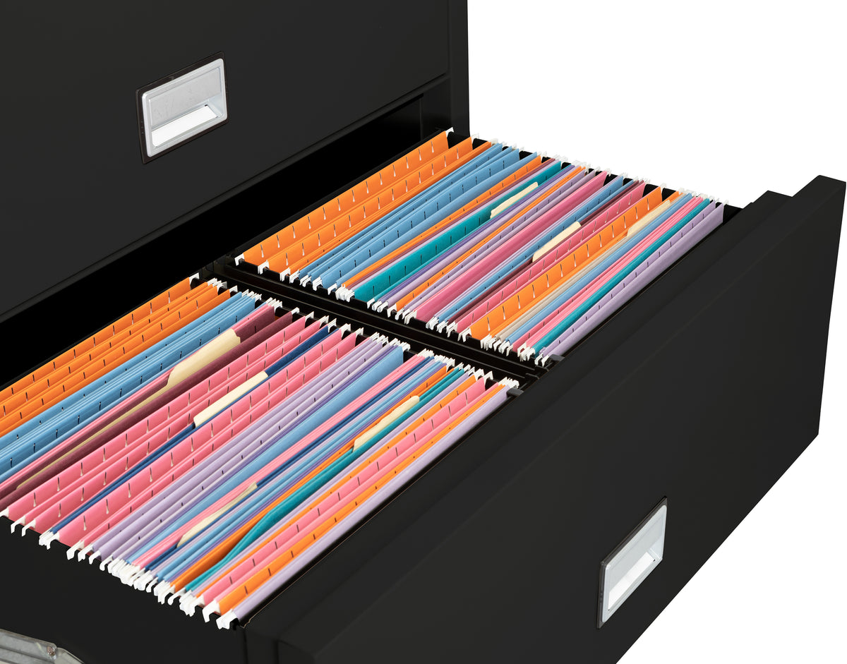 Phoenix Lateral 38 Drawer 2FB Legal Black