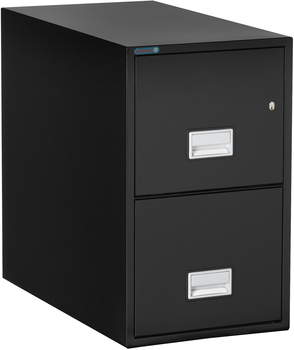 Phoenix Safe LTR2W31 31" 2 Drawer Letter Vertical Fire File Cabinet Black