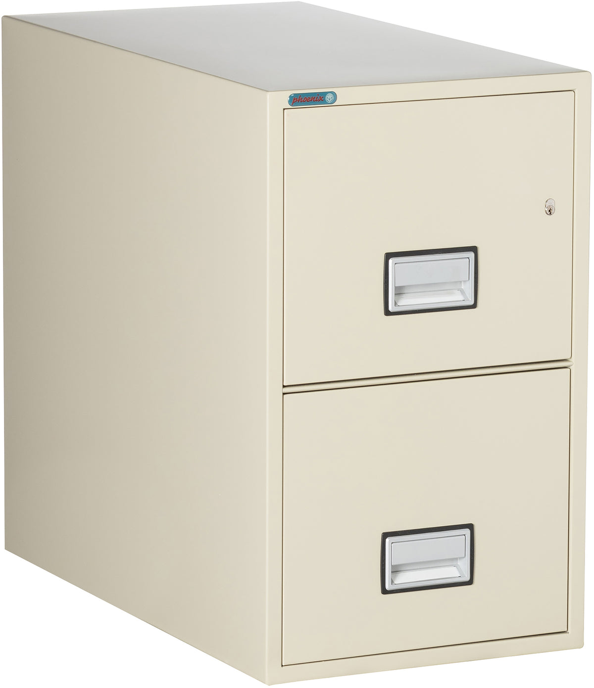 Phoenix Safe LTR2W31 31" 2 Drawer Letter Vertical Fire File Cabinet Putty