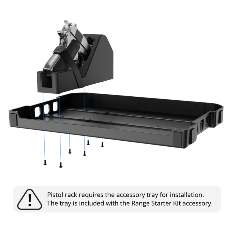 Vaultek LifePod XT/XR Modular Pistol Rack XRT-PR Install in Accessory Tray