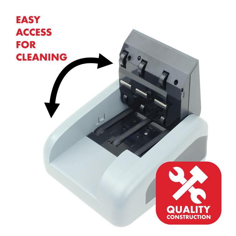 Cassida Quattro All-Orientation Automatic Counterfeit Detector with Rechargeable Battery Open