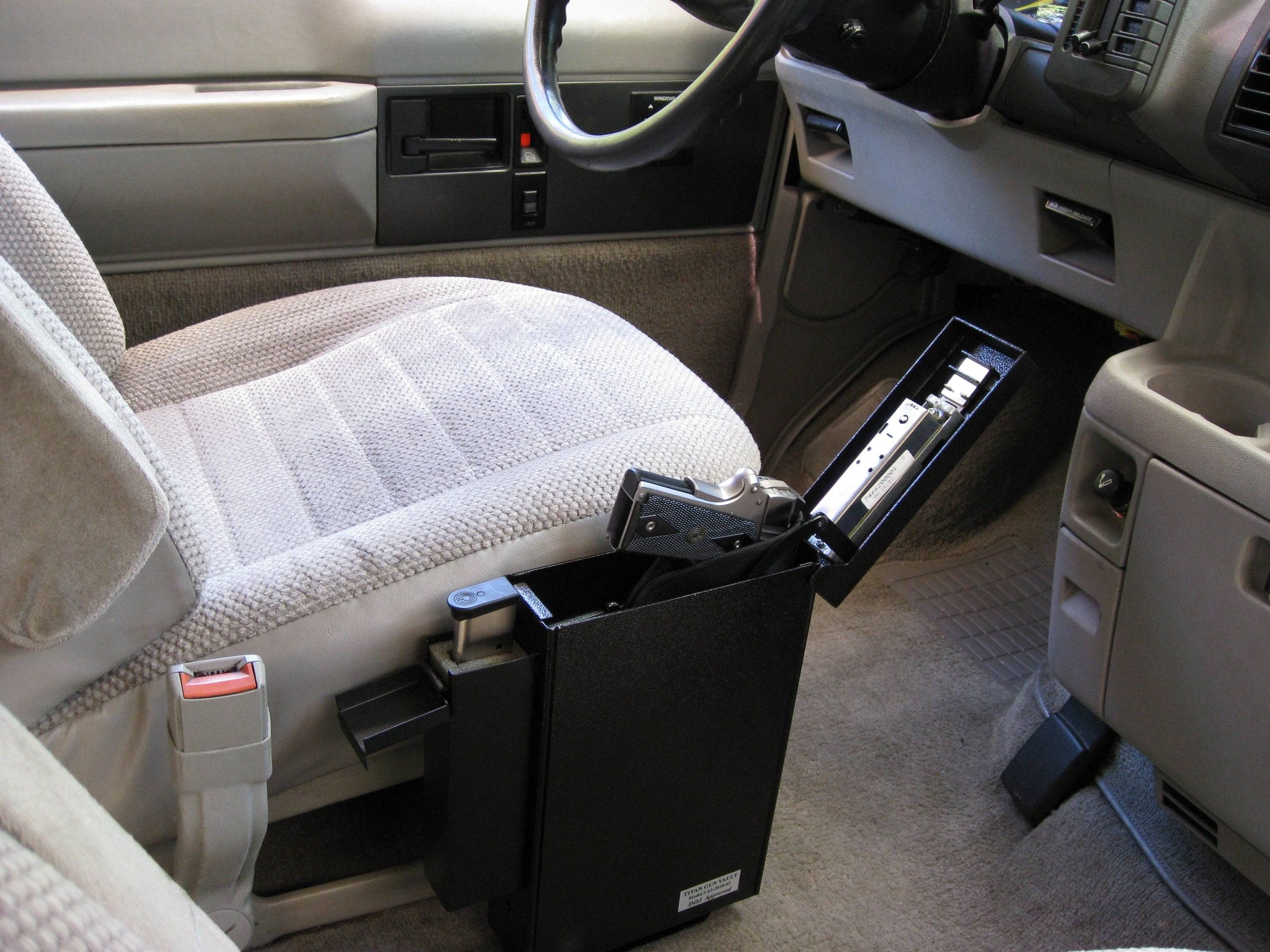Titan Compact Gun Safe Bundle Installed in Vehicle