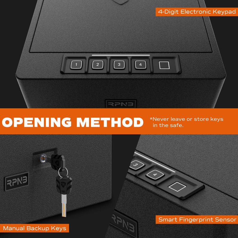 Intel B Safe Opening Methods.pdf RPNB RP2016 Biometric High Capacity Four Handgun Safe - Safe and Vault ...