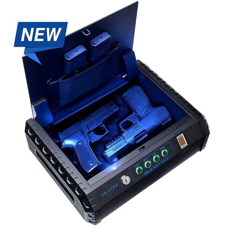 Viking VS-37PZ Biometric Pistol Safe with FBI Certified Fingerprint Sensor