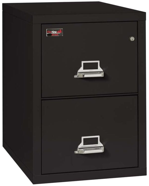 FireKing 2-1929-2 Two-Hour Two Drawer Vertical Letter Fire File Cabinet Black