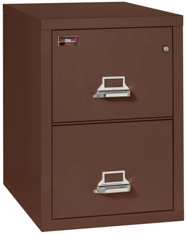 FireKing 2-1929-2 Two-Hour Two Drawer Vertical Letter Fire File Cabinet Brown