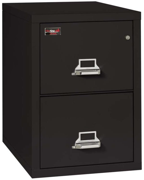 FireKing 2-2130-2 Two-Hour Two Drawer Vertical Legal Fire File Cabinet Black