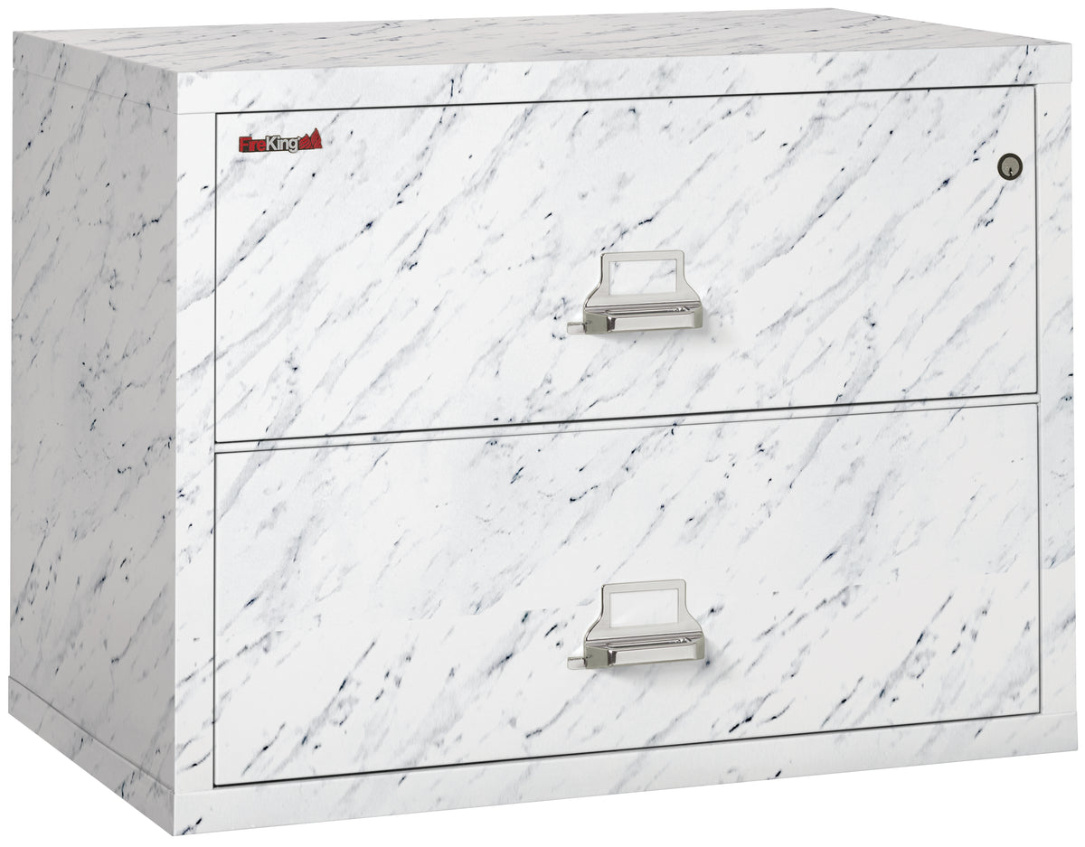 FireKing 2-3822-C Premium Designer Two Drawer 38" W Lateral Fire File Cabinet Calcutta Marble