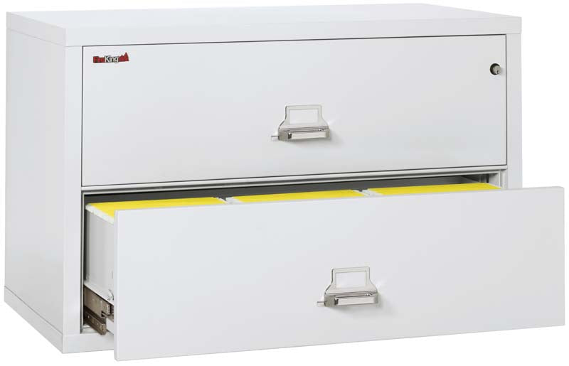 FireKing 2-4422-C Two Drawer 44" W Lateral Fire File Cabinet Arctic White