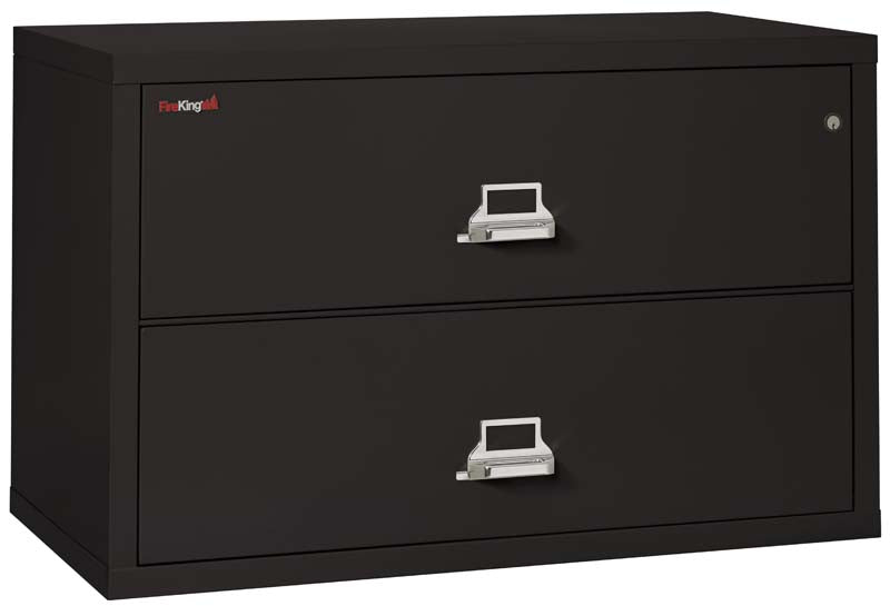 FireKing 2-4422-C Two Drawer 44&quot; W Lateral Fire File Cabinet Black