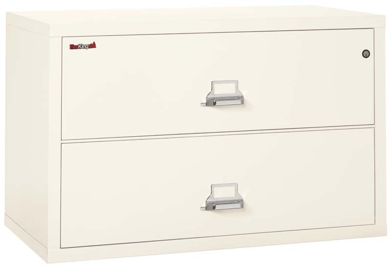 FireKing 2-4422-C Two Drawer 44&quot; W Lateral Fire File Cabinet Ivory White