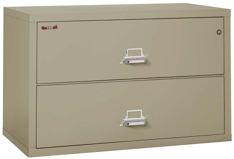 FireKing 2-4422-C Two Drawer 44&quot; W Lateral Fire File Cabinet Pewter