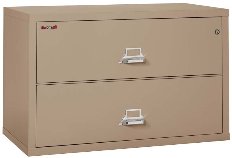 FireKing 2-4422-C Two Drawer 44&quot; W Lateral Fire File Cabinet Taupe