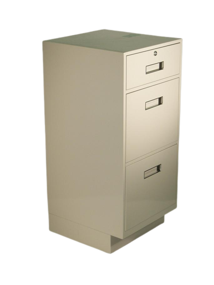 Fenco F-210 Pedestal Unit with 1 Locking Box Drawer and 2 Legal Drawers Side View
