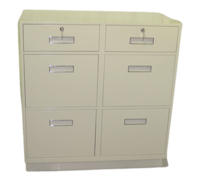 Fenco F-211 Pedestal Unit with 2 Locking Box Drawers Over 4 Legal Drawers