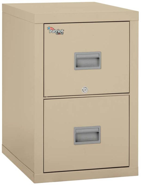 FireKing 2P1825-C 2 Drawer Patriot Vertical File Cabinet Parchment