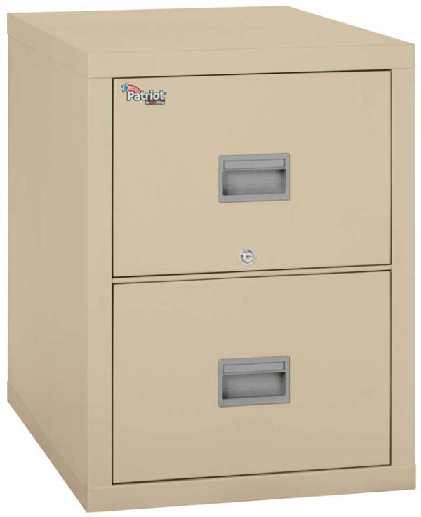 FireKing 2P1831-C 2 Drawer Patriot Vertical File Cabinet Parchment