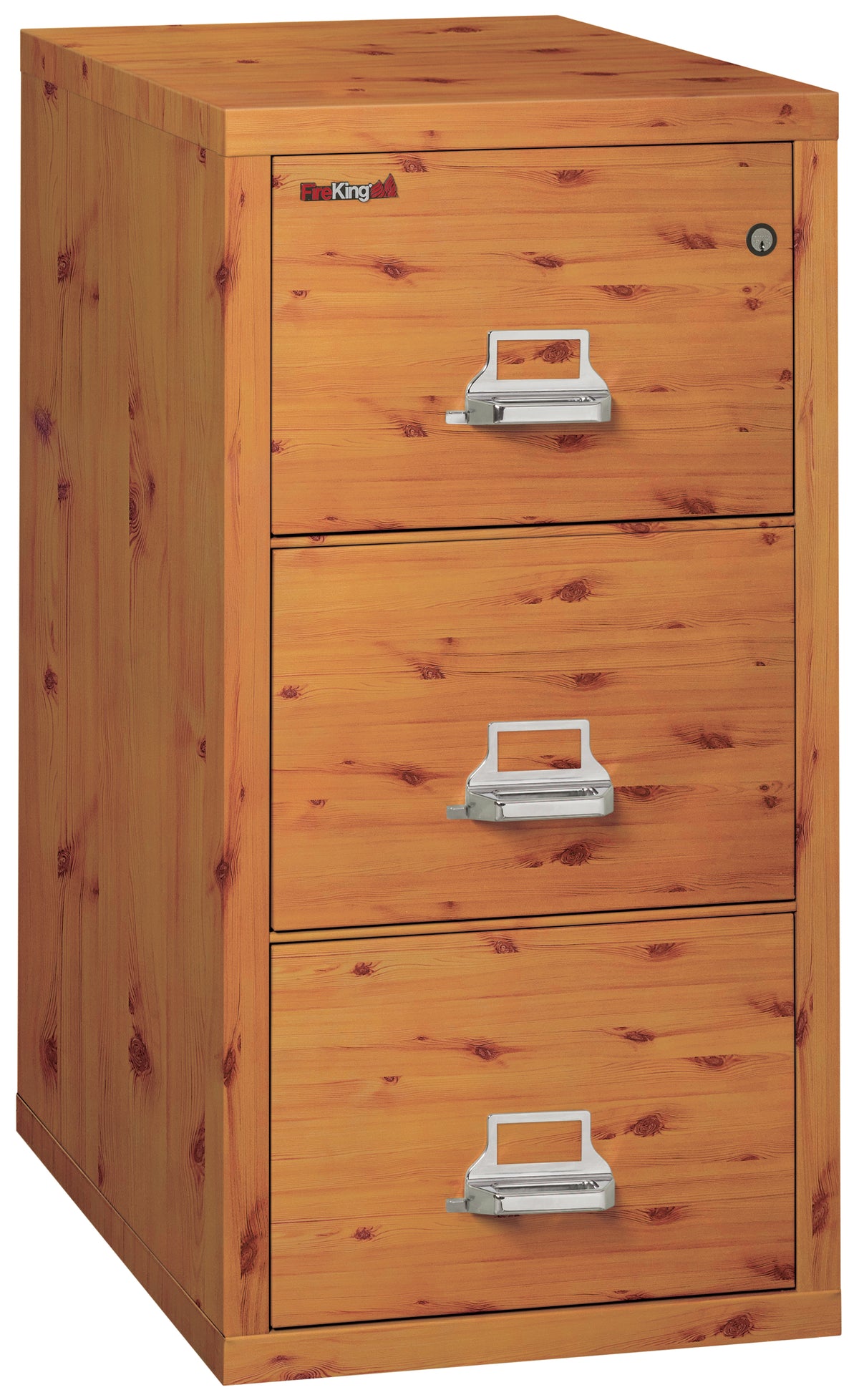 FireKing 3-1831-C Premium Designer Three Drawer Letter 31&quot; D Fire File Cabinet Pine