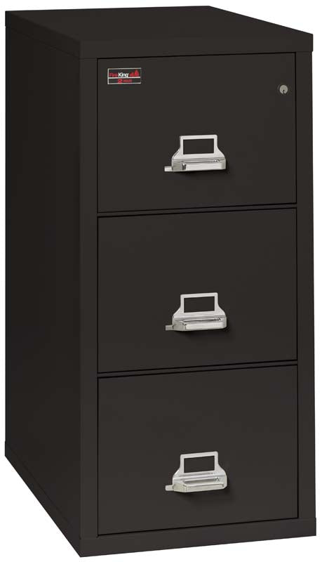 FireKing 3-2144-2 Two-Hour Three Drawer Vertical Legal Fire File Cabinet Black