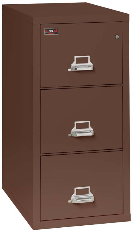 FireKing 3-2144-2 Two-Hour Three Drawer Vertical Legal Fire File Cabinet Brown