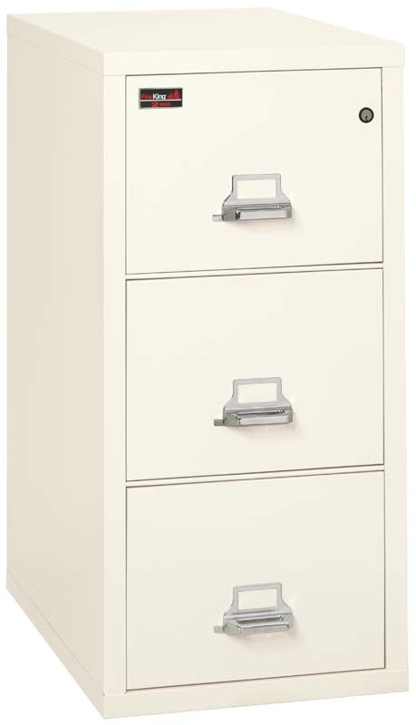 FireKing 3-2144-2 Two-Hour Three Drawer Vertical Legal Fire File Cabinet Ivory White