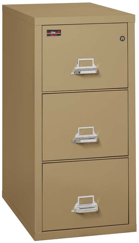 FireKing 3-2144-2 Two-Hour Three Drawer Vertical Legal Fire File Cabinet Sand
