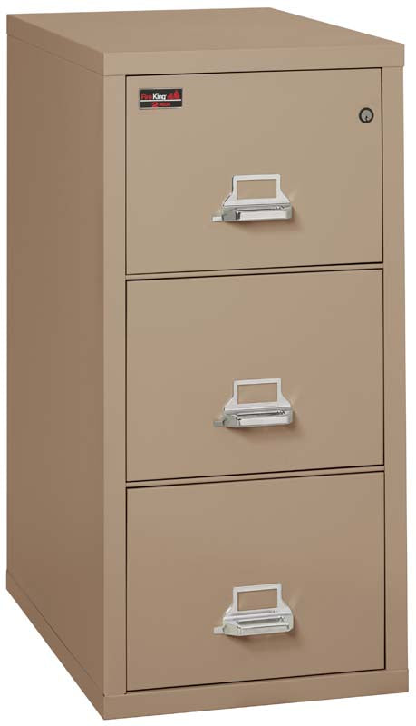 FireKing 3-2144-2 Two-Hour Three Drawer Vertical Legal Fire File Cabinet Taupe