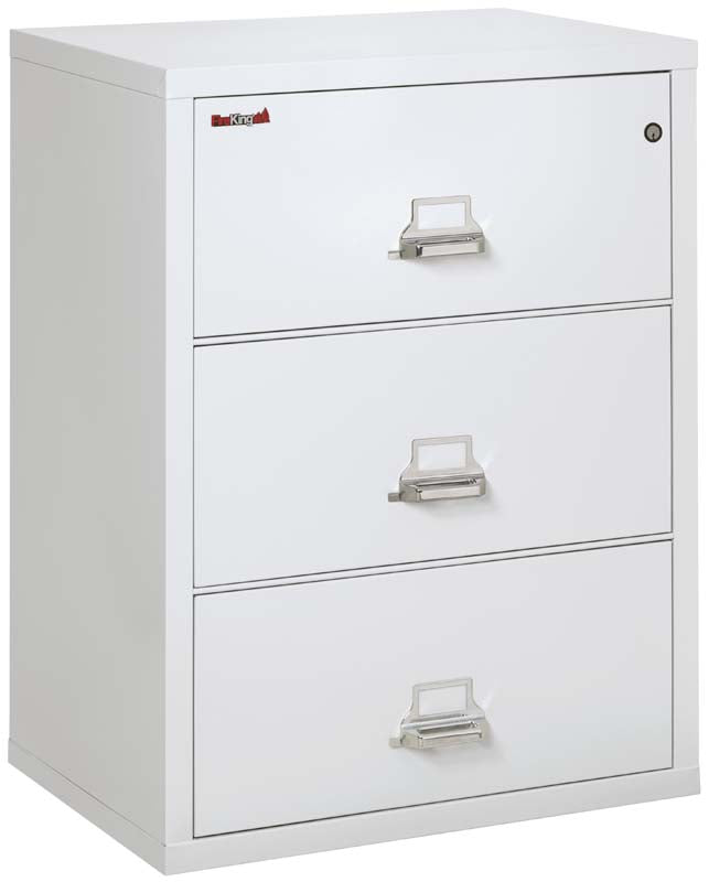 FireKing 3-3122-C Four Drawer 31" W Lateral Fire File Cabinet Arctic White
