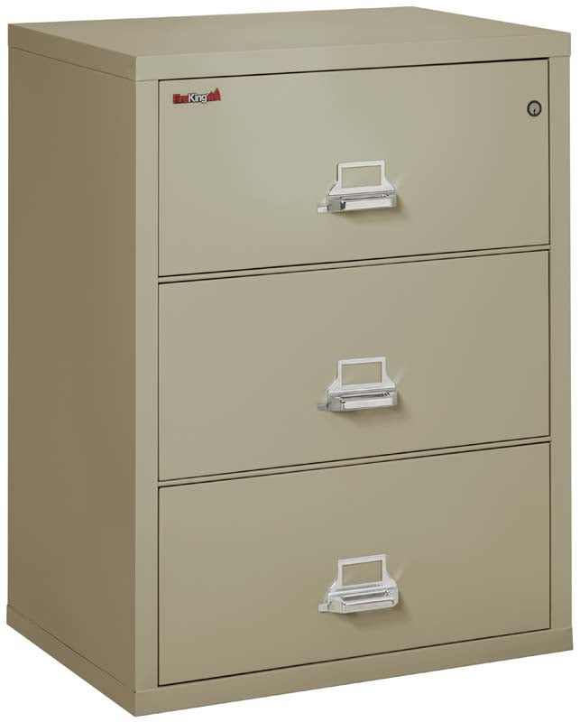FireKing 3-3122-C Four Drawer 31&quot; W Lateral Fire File Cabinet Pewter