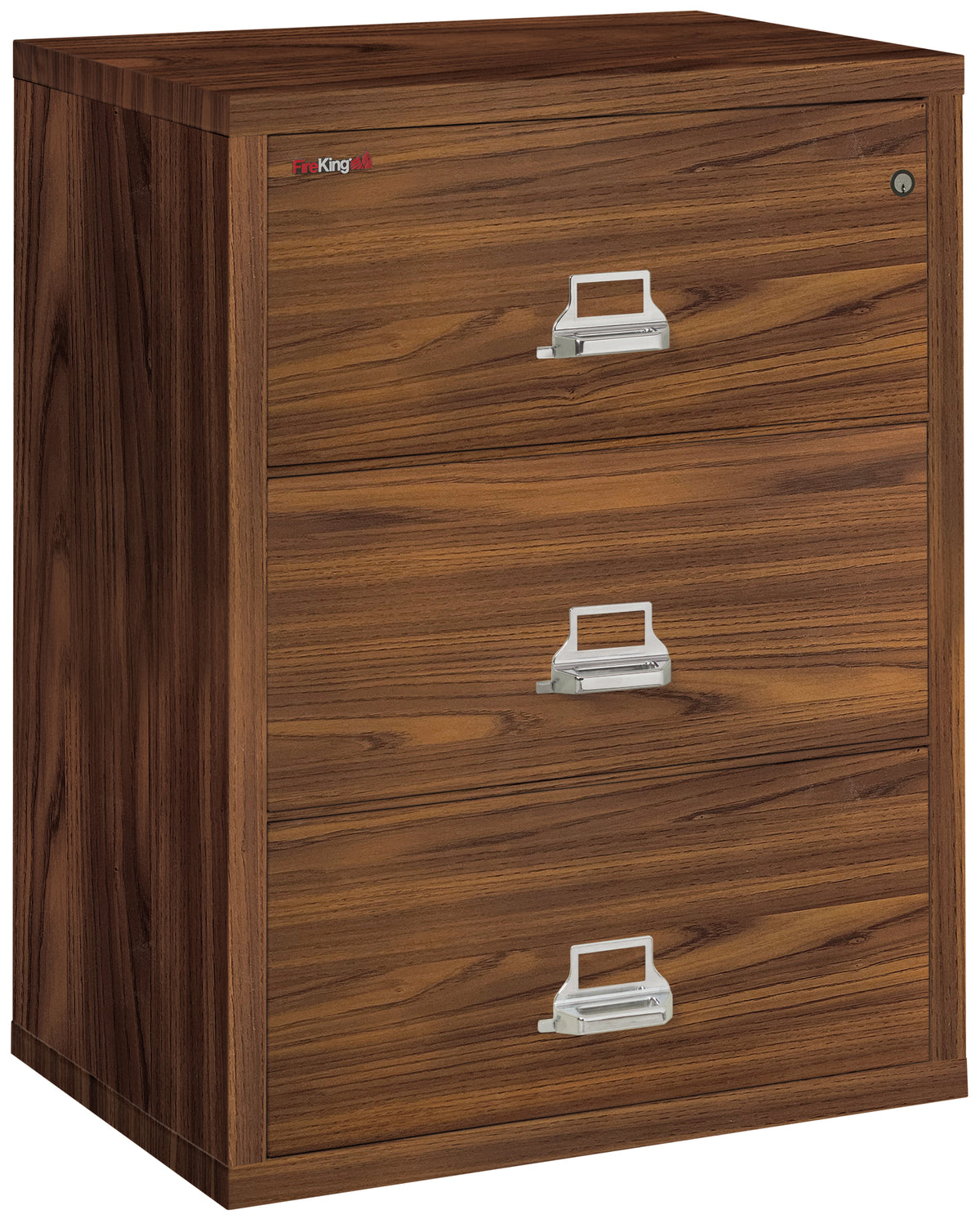 FireKing 3-3122-C Premium Designer Three Drawer 31&quot; W Lateral Fire File Cabinet Light Chestnut