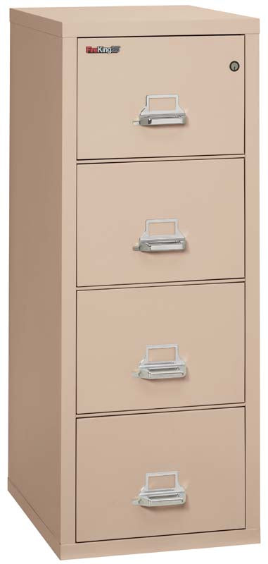 FireKing 4-2125-C Four Drawer Legal 25&quot; D Fire File Cabinet Champagne