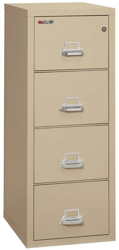 FireKing 4-2125-C Four Drawer Legal 25&quot; D Fire File Cabinet Parchment