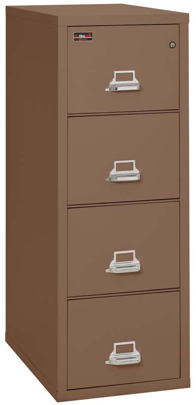 FireKing 4-2157-2 Two Hour Four Drawer Vertical Legal Fire File Cabinet Tan