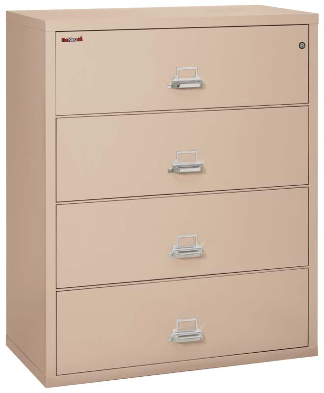 FireKing 4-4422-C Four Drawer 44&quot; W Lateral Fire File Cabinet Champagne