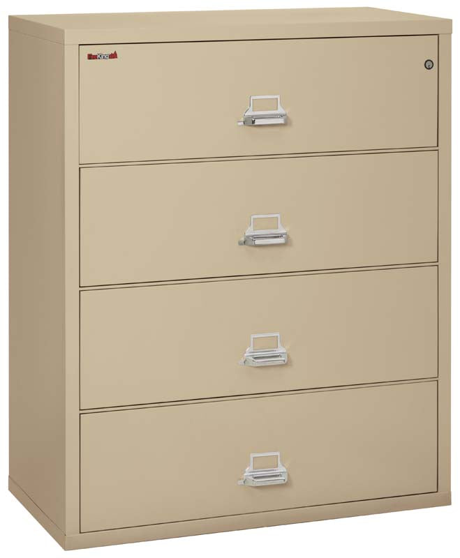 FireKing 4-4422-C Four Drawer 44&quot; W Lateral Fire File Cabinet Parchment