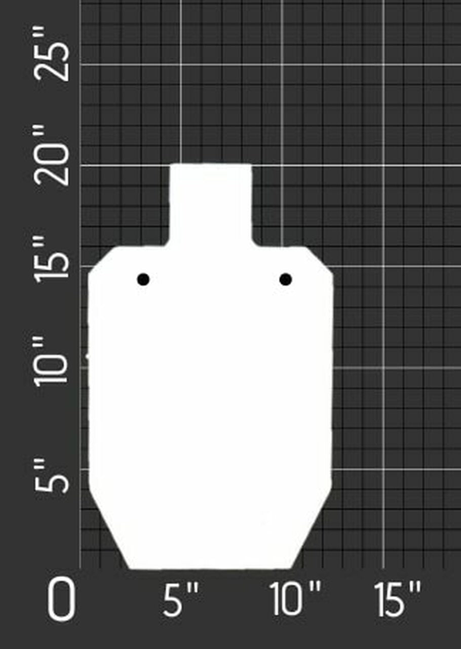 JC Steel Targets 66% IPSC 3/8" Thick 2 Hole AR500 Steel Target 66IPSC-38-2H