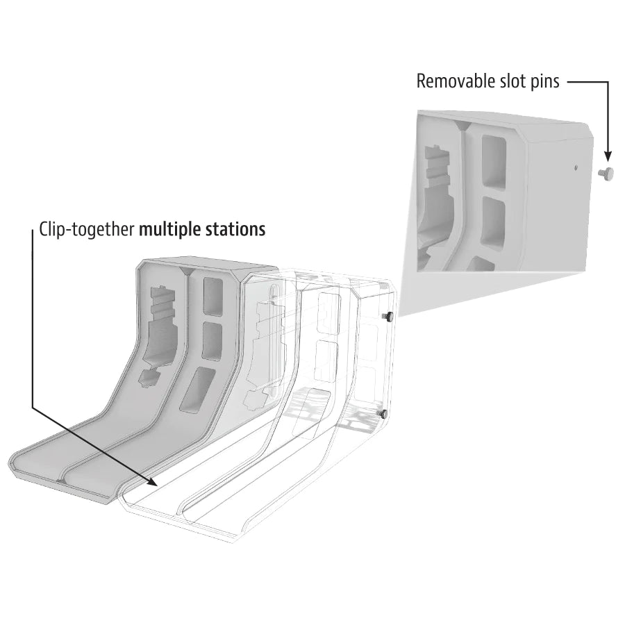 Surelock Pistol/Magazine Docking Station Clip-together multiple stations