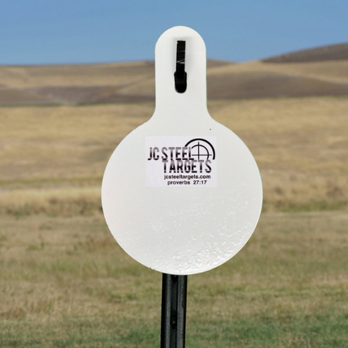 JC Steel Targets 8&quot; Round 1/2&quot; Thick Slotted Hook AR500 Steel Target 8R-12-SH