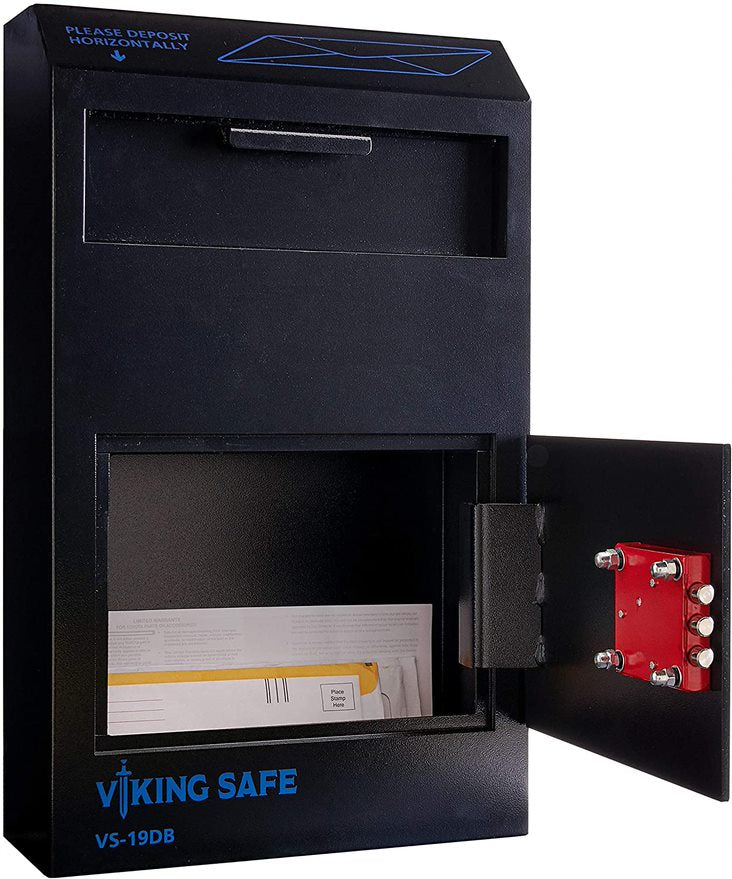 Viking VS-19DB Large Wall Mount Depository Safe Drop Box Door Open