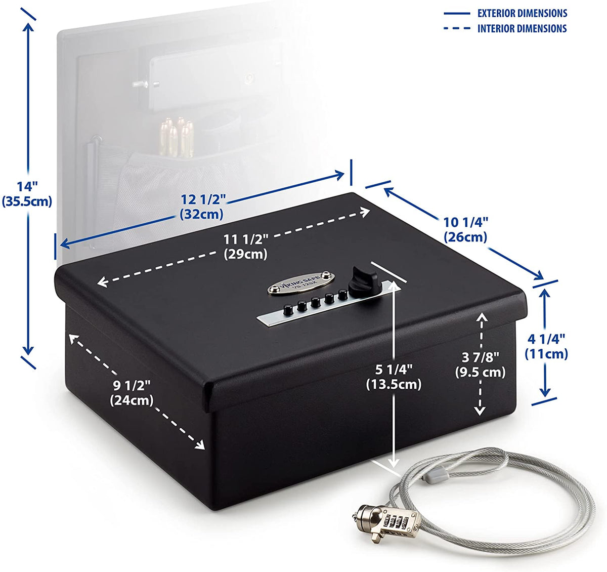 Simplex Gun Safe Viking VS-12LSX Handgun Safe with Simplex Lock & Security Cable - Safe ...