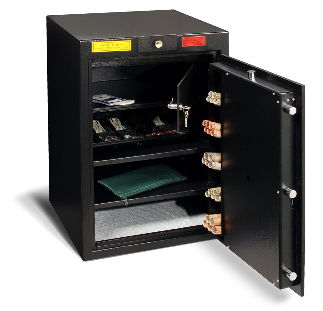 AMSEC BWB3020-D1 Wide Body Depository Safe Door Open with Till &amp; Coin