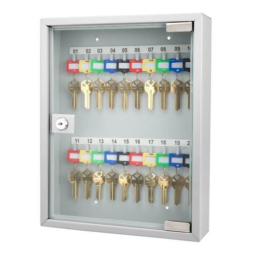 Barska CB12952 20 Keys Lock Box Grey with Glass Door