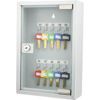 Barska CB12986 10 Keys Lock Box Grey with Glass Door - Safe and Vault ...